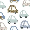 Tapeta: Kids handdrawn seamless pattern with colorful cars