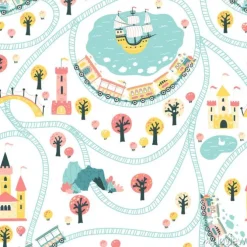 Tapeta: Kingdom seamless pattern. childrens vector illustration in scandinavian
