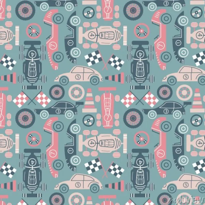 Tapeta: Klasyczne samochody sportowe tło wektor.