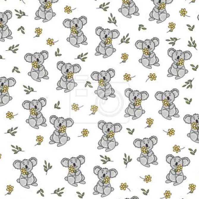 Tapeta: Koala i kwiaty