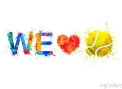 Tapeta: Kochamy tenisa. wektor