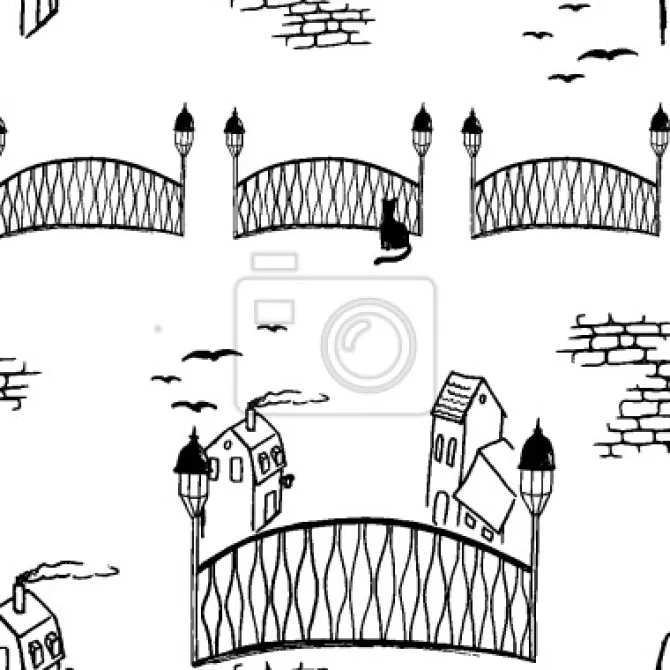 Tapeta: Kociak biały most