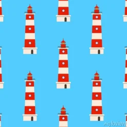Tapeta: Kolor latarnia bezszwowe tło wzór odizolowane na niebieskim tle.