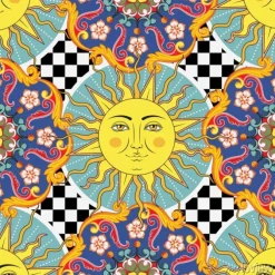 Tapeta: Kolorowa mandala ze słońcem