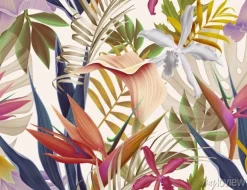 Tapeta: Kolorowe egzotyczne liście abstrakcja