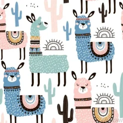 Tapeta: Kolorowe lamy w ludowych strojach