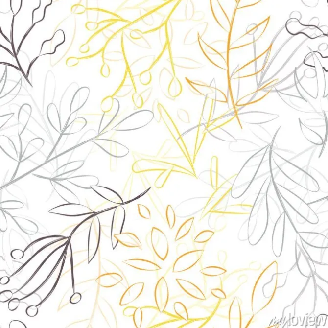 Tapeta: Kolorowe listki malowane kredkami