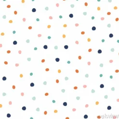 Tapeta: Kolorowe małe kropki na białym tle