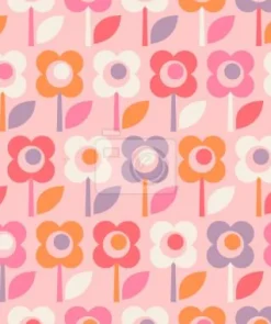 Tapeta: Kolorowe pastelowe kwiatki w stylu retro