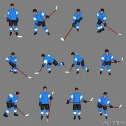 Tapeta: Kolorowy zestaw hokeja