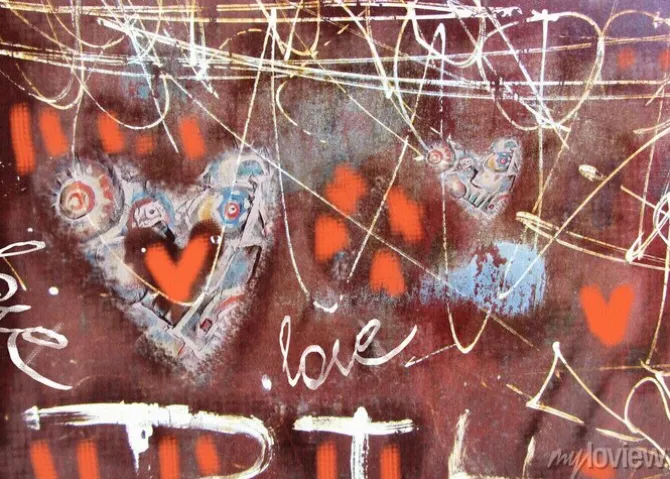 Tapeta: Koncepcja serce grunge. ręcznie rysowane. streszczenie rocznika