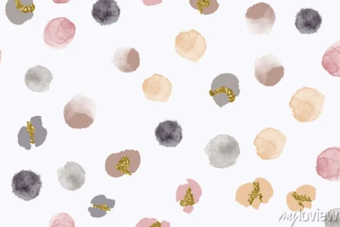 Tapeta: Kropki akwarelowej farby