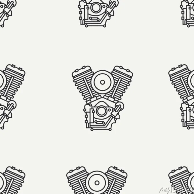 Tapeta: Legendarny retro. styl kreskówki. motoclub biker. silnik benzynowy.