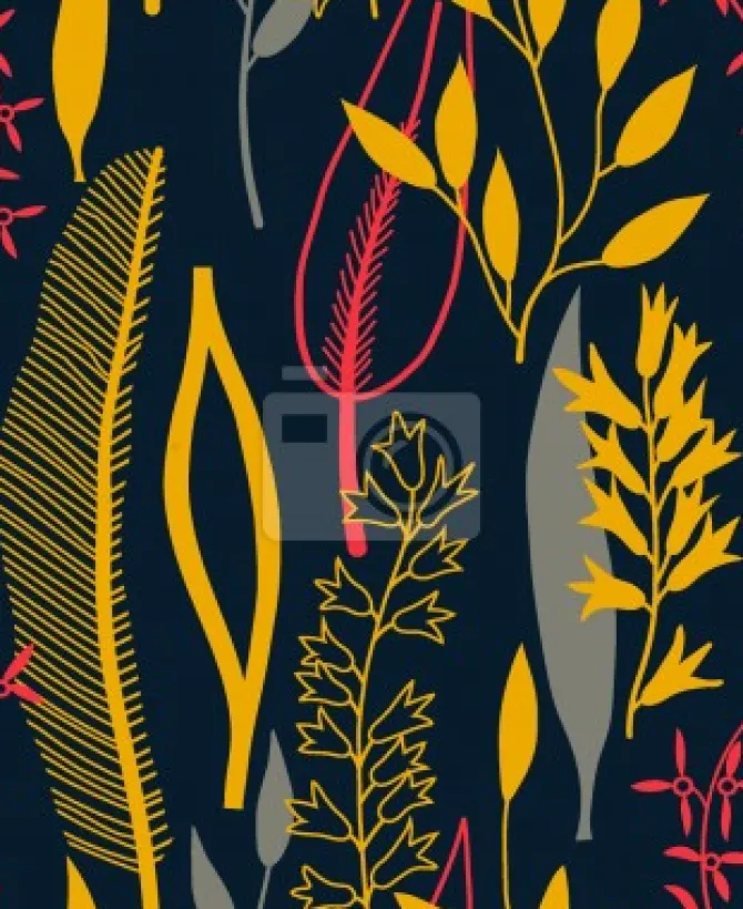 Tapeta: Liście sylwetki czarne