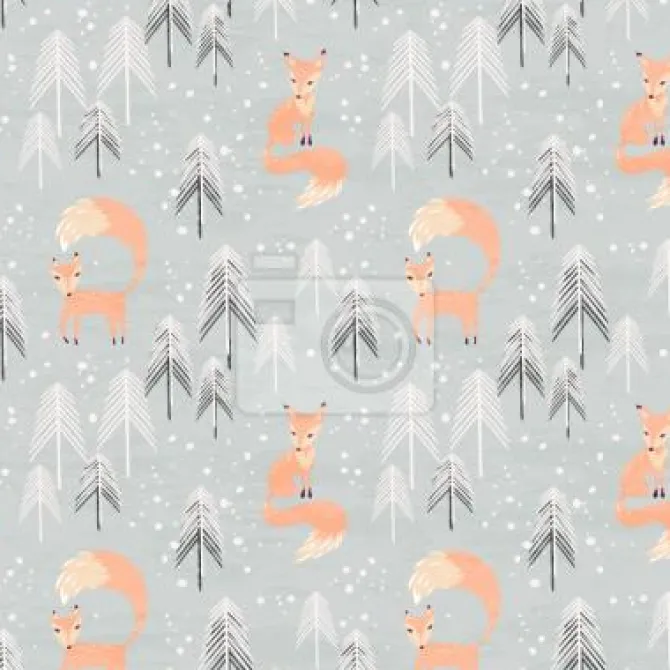 Tapeta: Lisa w zimowym lasie