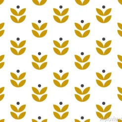 Tapeta: Listki tworzące wzór w stylu skandynawskim