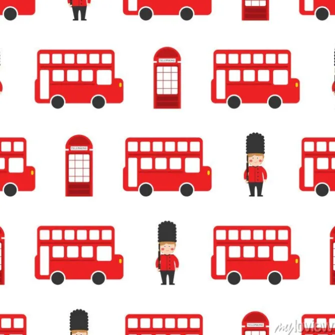 Tapeta: London wektora bez szwu deseń