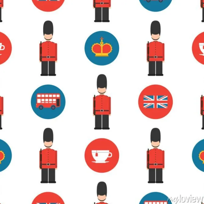 Tapeta: London wektora bez szwu deseń