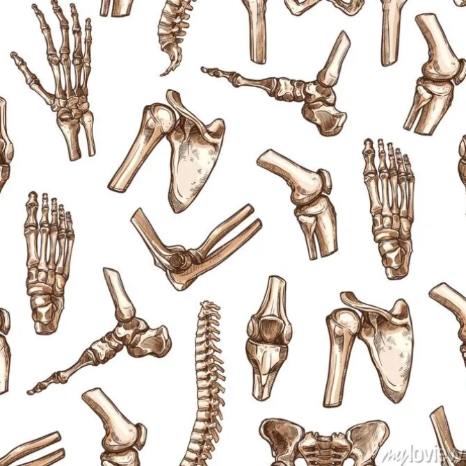 Tapeta: Ludzkie szkielet ko? ci bezszwowych wzór t? a