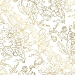 Tapeta: Luksusowy elegancki storczyk kwiatowy wzór