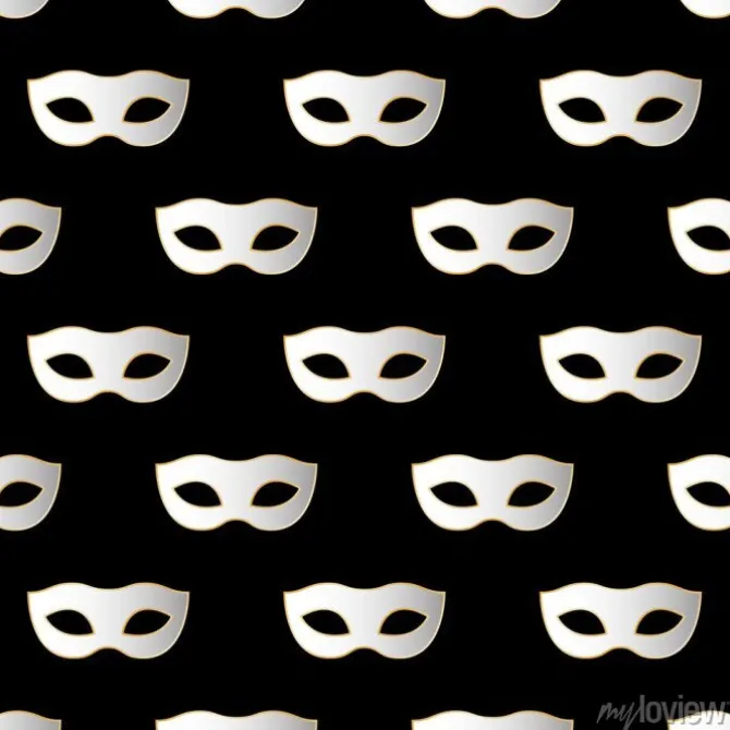 Tapeta: Mardi gras carnival szwu z masek. mardi gras nieskończone tło,