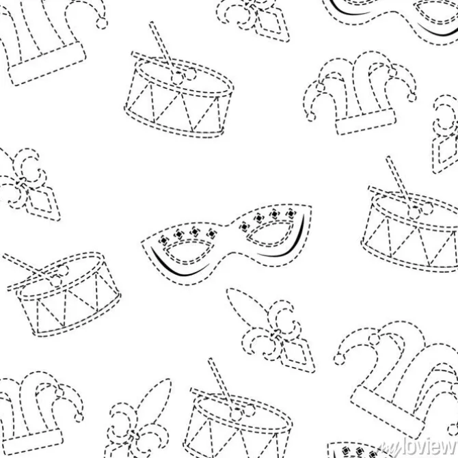 Tapeta: Maska bębna arlekin kapelusz fleur de lis karnawał akcesorium