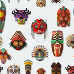 Tapeta: Maski na ścianie