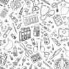 Tapeta: Medycyna doodle wzór