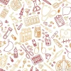 Tapeta: Medycyna doodles bez szwu wektor wzór.