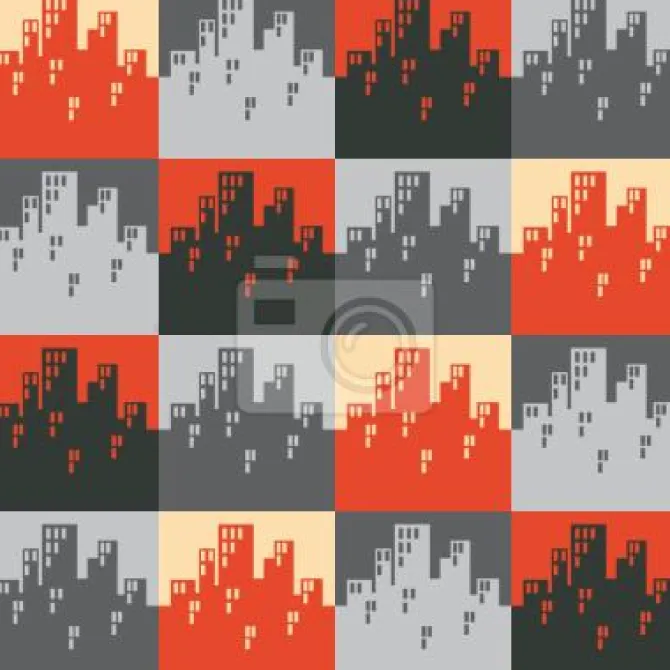 Tapeta: Miasto patchwork