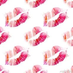 Tapeta: Międzynarodowy dzień całowania tła. jednolite wzór z pocałunkami.