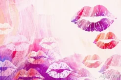 Tapeta: Międzynarodowy dzień całowania tła. ilustracja z efektowne zmysłowe