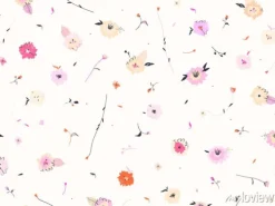Tapeta: Minimal little flowers illustration pattern. cute floral seamless