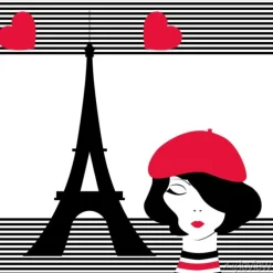 Tapeta: Moda dziewczyna marzy o paryżu