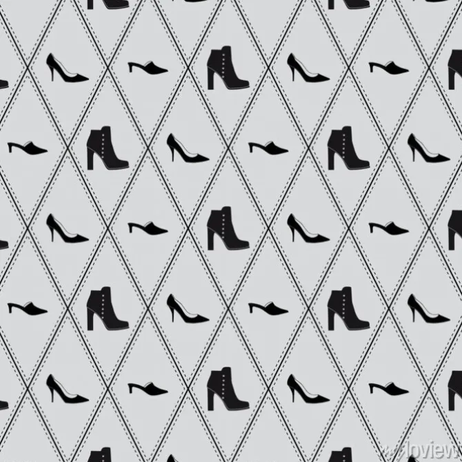 Tapeta: Modne buty w geometrycznych kształtach