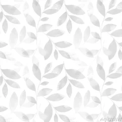 Tapeta: Monochrome seamless pattern with watercolor leaves. vector elegant