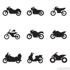 Tapeta: Motocykl zestaw ikon