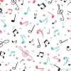 Tapeta: Music notes abstract seamless pattern. hand drawn background