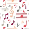 Tapeta: Music notes vector seamless pattern
