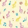 Tapeta: Muzyczna nutowa bezszwowa deseniowa wektorowa ilustracja. ręcznie