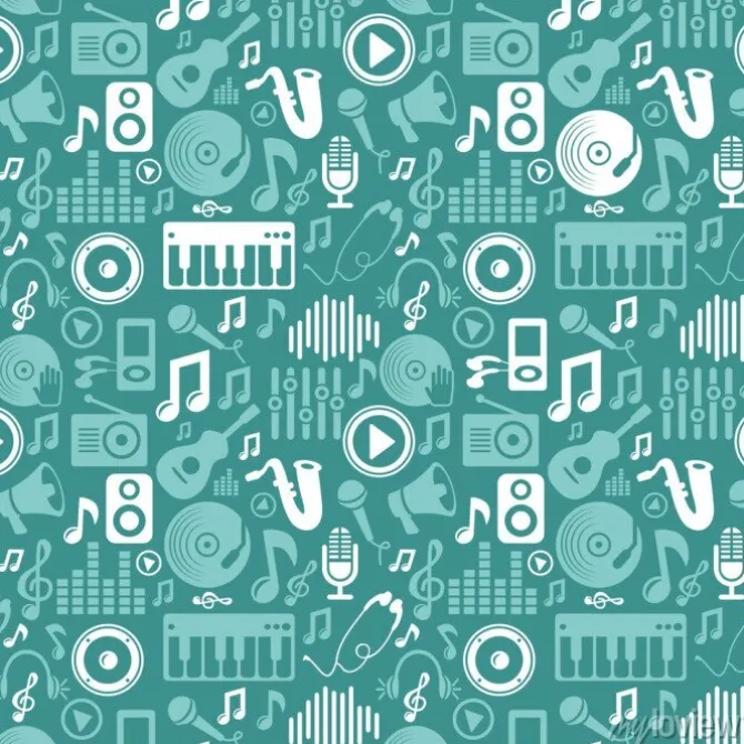 Tapeta: Muzyka bezszwowe wzór