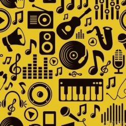 Tapeta: Muzyka bezszwowe wzór z ikonami