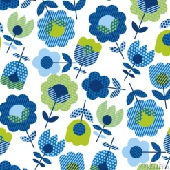 Tapeta: Naive folk style spring flowers seamless pattern