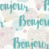 Tapeta: Napisy bonjour na abstrakcyjnym tle