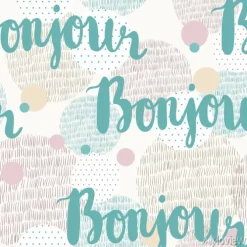 Tapeta: Napisy bonjour na abstrakcyjnym tle