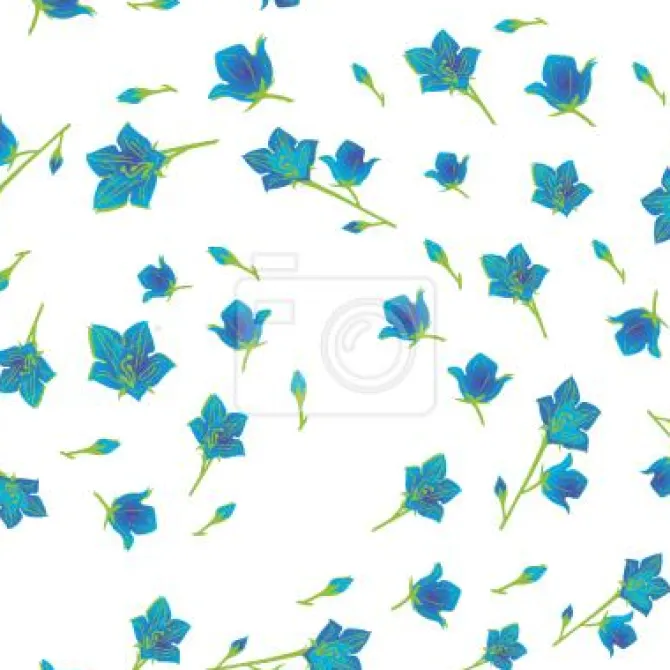 Tapeta: Niebieskie kwiaty w kole