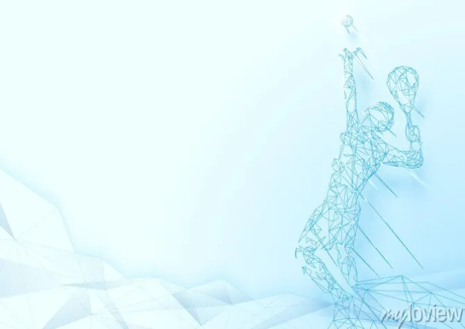 Tapeta: Niski wielokąt służy do siatkówki siatki siatkówki na miękkich