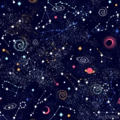 Tapeta: Nocne niebo pełne gwiazd i konstelacji