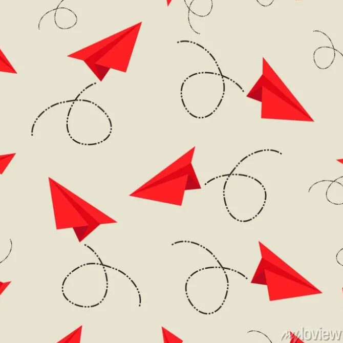 Tapeta: Papierowe samoloty wzór tła