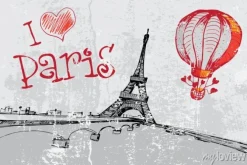 Tapeta: Paris grunge z wieży eiffla